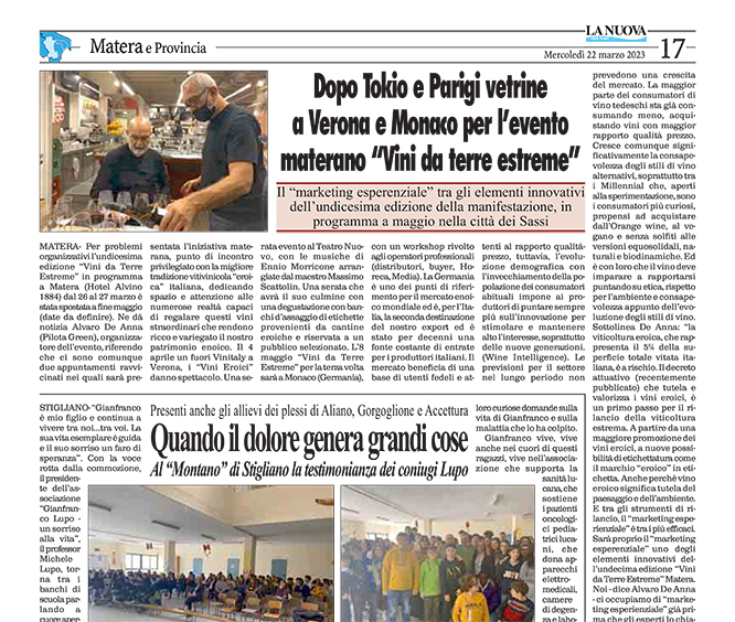 Copertina pagina della Nuova del Sud